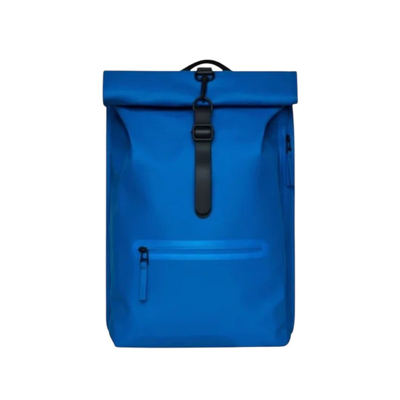 NWT! Rains Rolltop Rucksack W3 in Blue Waves - Unisex - Picture 1 of 8